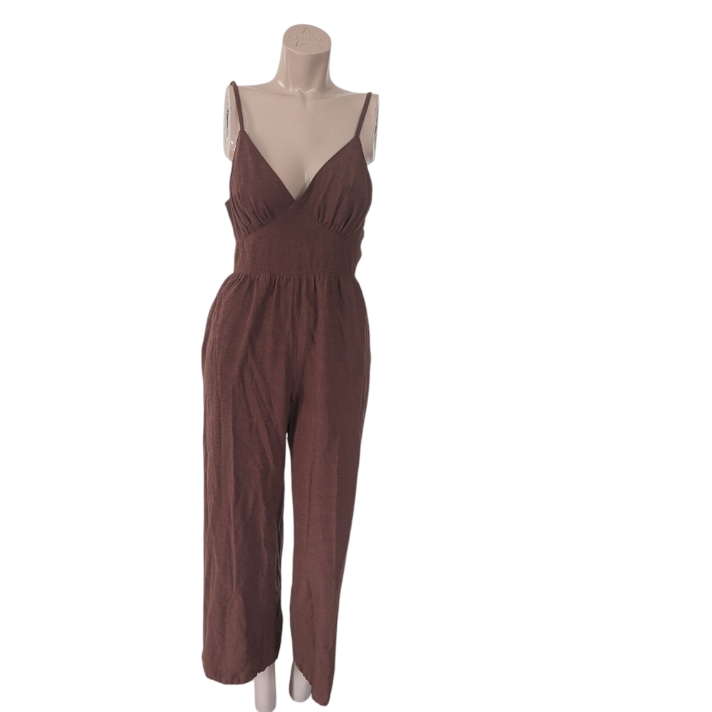 Chic Sleeveless Brown Jumpsuit